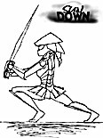 Sword-wielding, Samurai-armored Kindjal